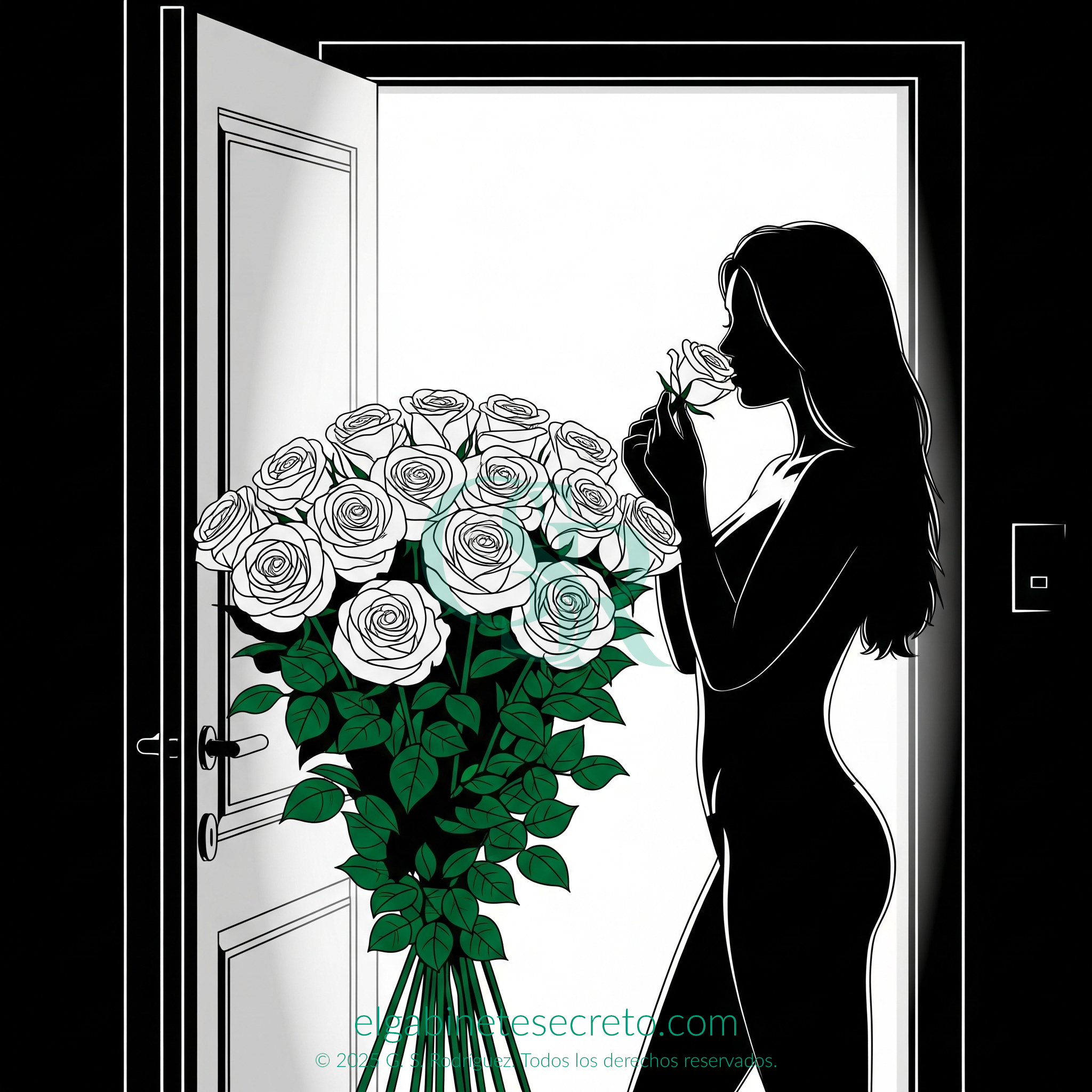 Moira recibe las rosas